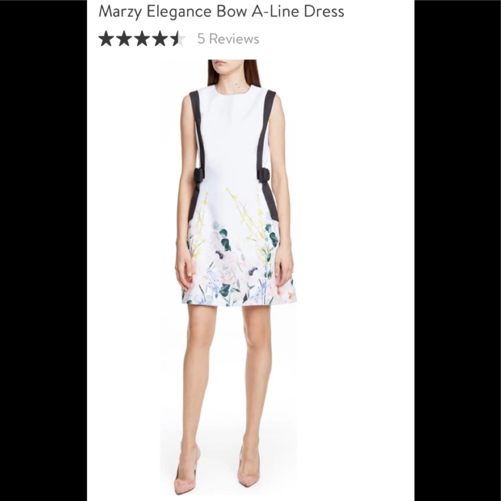Ted Baker London Marzy Bow A-Line Dress